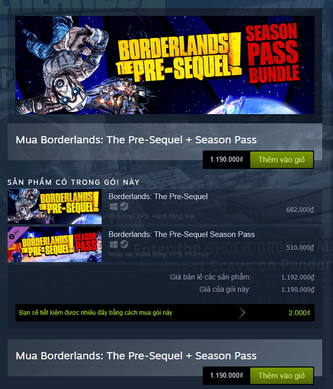 Borderlands: The Pre-Sequel + Season Pass Steam Key 2 Borderlands: The Pre-Sequel + Season Pass Steam Key 1