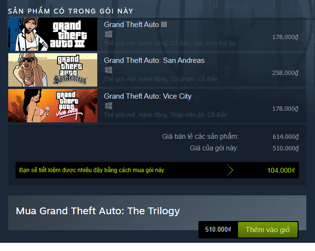 Grand Theft Auto : The Trilogy Steam Key 4 Grand Theft Auto : The Trilogy Steam Key 3