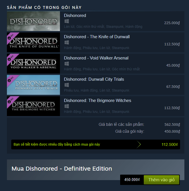 Dishonored (Definitive Edition) Steam Key 1