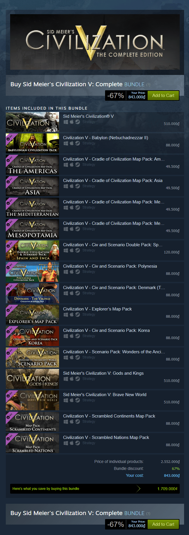 Sid Meier's Civilization V: Complete Steam Key 1