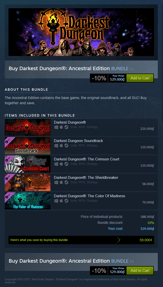 Darkest Dungeon: Ancestral Edition Steam Key 1
