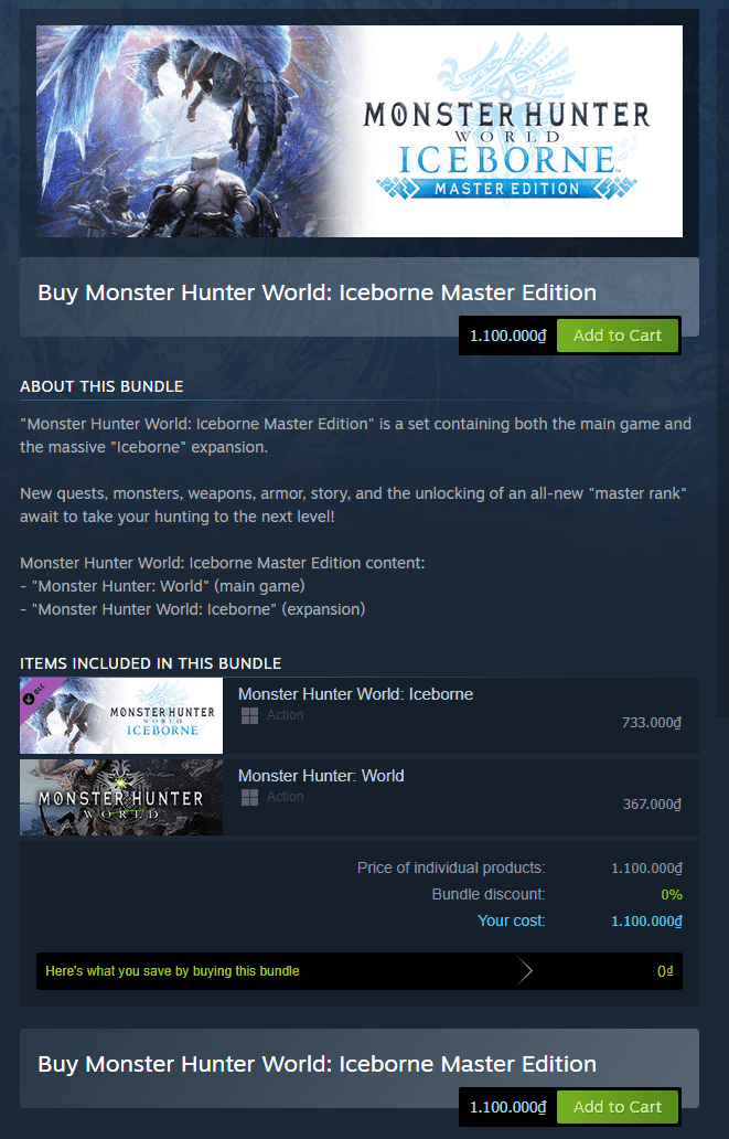 Monster Hunter World: Iceborne Master Edition Steam Key 1