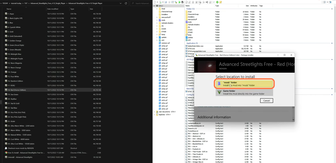 Cách cài đặt Advanced Streetlights Ultimate Mod trong GTA 5 10 bước không có tiêu đề